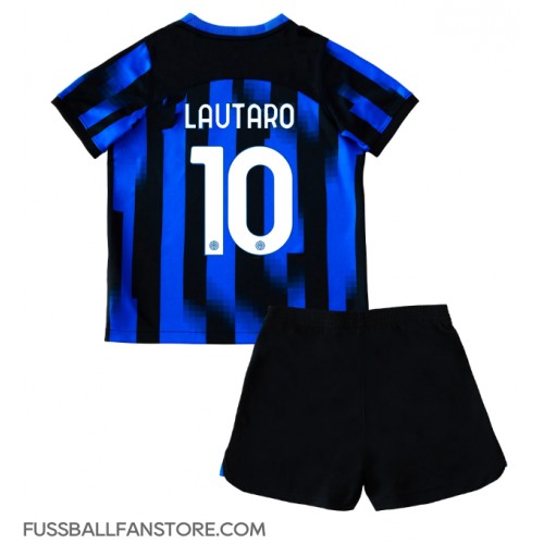 Inter Milan Lautaro Martinez #10 Replik Heimtrikot Kinder 2023-24 Kurzarm (+ Kurze Hosen)